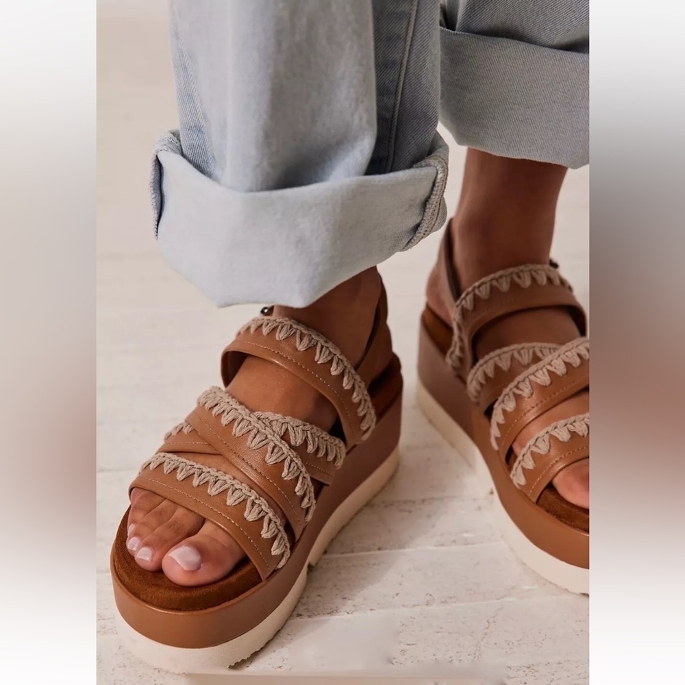 Free People x Mou Gianna Platform Sandal Size 40 NEW